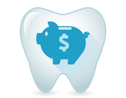 piggy bank tooth illustration for cost of cosmetic dentistry in Goodyear